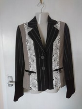 St-martins Scandinavian Design Pinstripe Embroidered Boho Steampunk Blazer Sz S