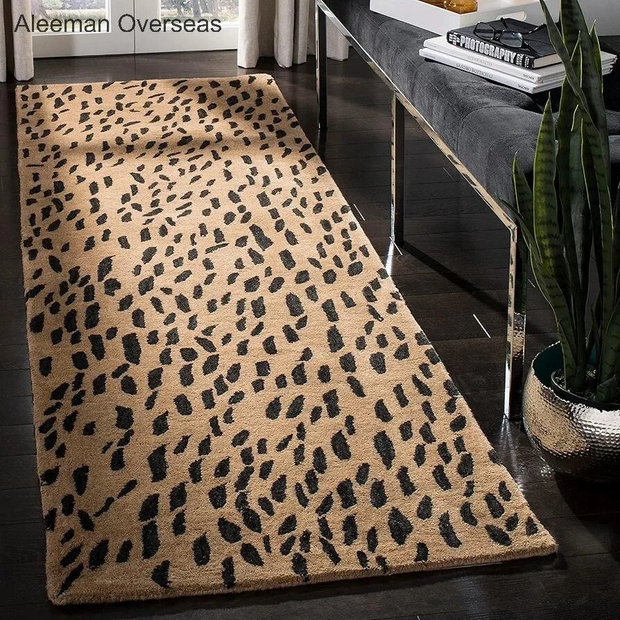 Modern Cheetah Hand Tufted Wool Area Rugs Traditional Home Living room Bedroom - Image 2 of 4