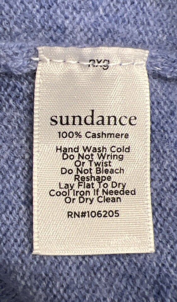 NWT Sundance Catalog Blue “Sweet Sentiments Cashmere Cowl Neck Sweater
