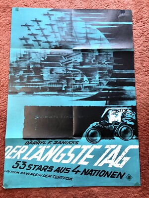 Der Längste Tag Kinoplakat Poster A1, John Wayne, Henry Fonda, Mitchum