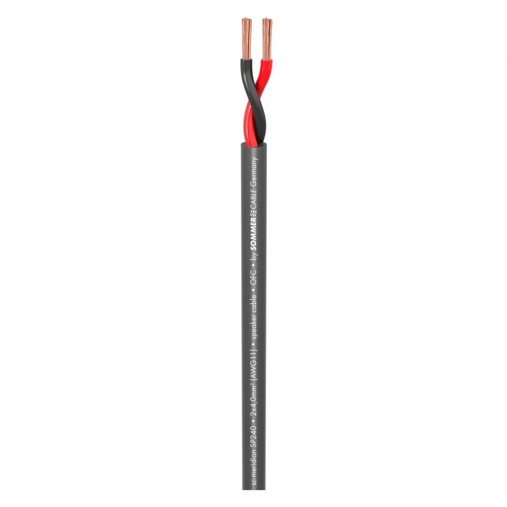 Thumbnail - Sommer Cable Lautsprecherkabel Meridian Mobile Sp240 Grau 2x4mm²