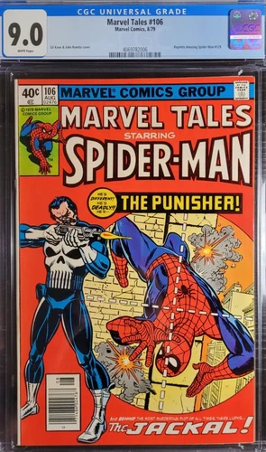 1979 Marvel Tales 106 CGC 9.0 Amazing Spider-Man 129 Red Cover Punisher 1st App