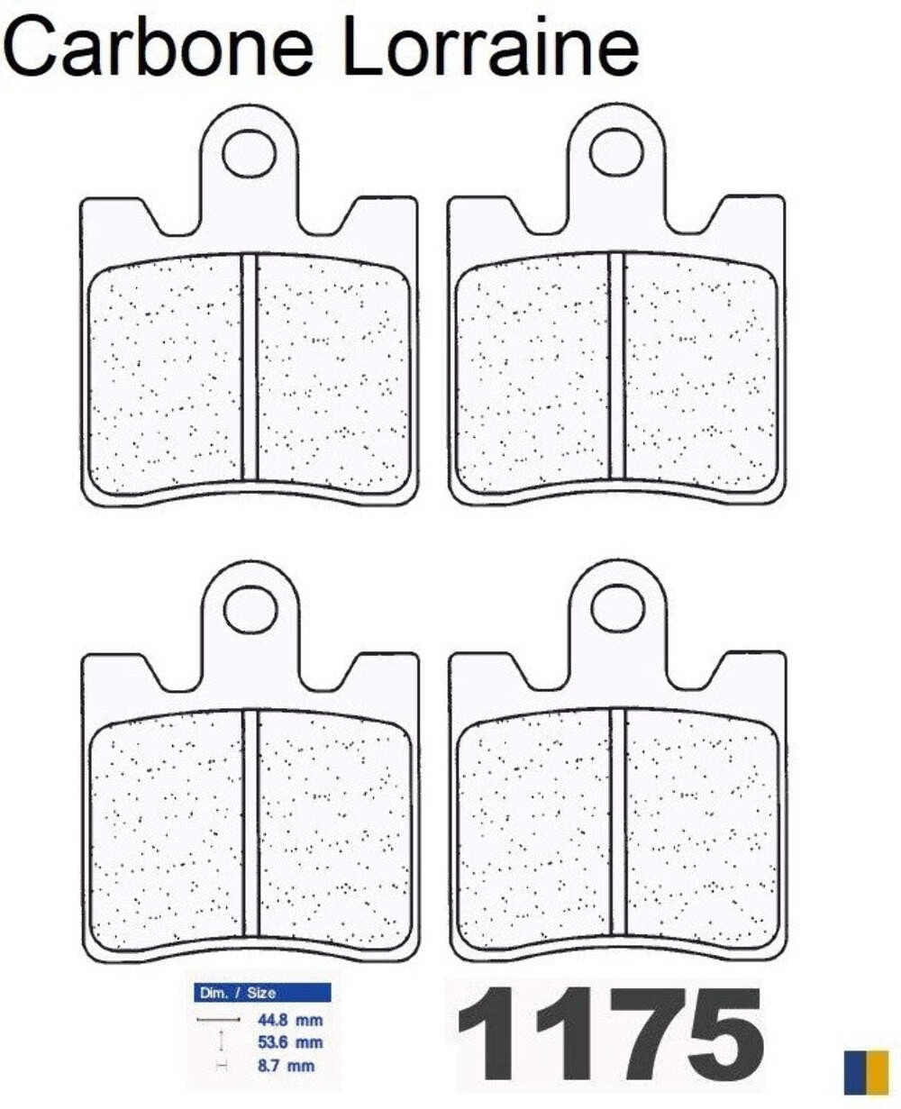Plaquettes de frein Carbone Lorraine 1175 A3+ anti bruit pour route