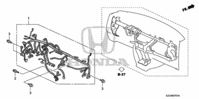 Genuine Honda Wire Harness Instrument (Include Sub-Feeder) 32117-SJC-A14