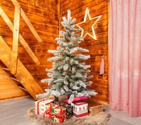Weihnachtsbaum KüNstlicher Tannenbaum Schnee Frost Kunstbaum Kiefer 150Cm