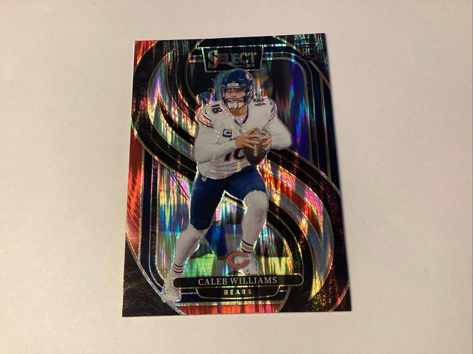 2024 Panini Select - Premier Level Caleb Williams #114 Black & Red Shock