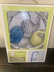 New Baby Crib Mobile Circo Whales & Waves Plush  musical plays Brahms Lullaby