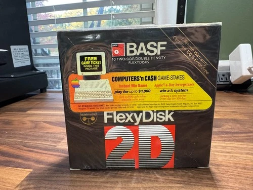 BASF 5.25" Double Sided Double Density Diskettes Box of 10 DS DD Disks FlexyDisk