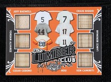 2024 Leaf Lumber The Club Relics Pewter 2/5 Jeff Bagwell Craig Biggio HOF 1an7