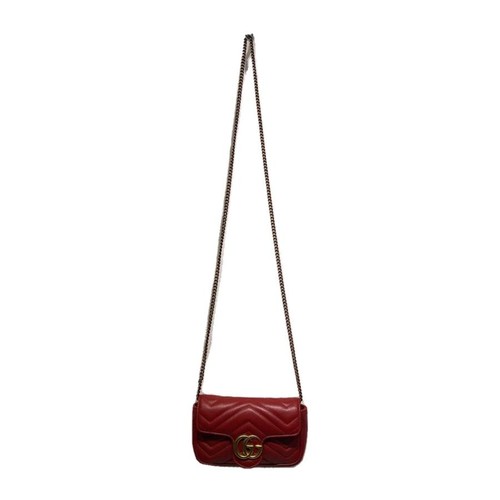 Gucci I Mini Bag GG Marmont Leather RED y1_0825