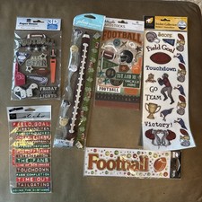 Football Scrapbook Stickers Lot Jolee's Paper House EK Success 3D Sports