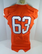 Clemson Tigers #63 Game Issued Orange Football Jersey 46 DP23703