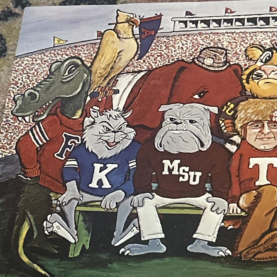 Impresión de colección de 10 mascotas clásicas de la SEC (1969) por Harry Lee 'Chig' Biggers, Jr. Foto 2 de 4