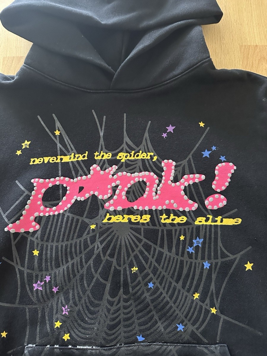 Sp5der Hoodie Black And Pink V2 Size Large | eBay