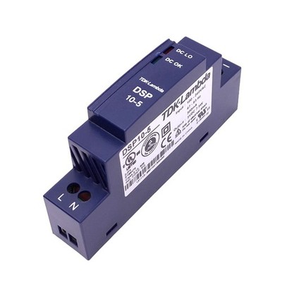 TDK-Lambda DSP10-5 Power Supply, 100-240VAC 300mA In, 5VDC Out, 7.5W Max