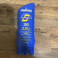 Coppertone Sport 4-in-1 Performance Sunscreen Lotion SPF 30 7 fl oz Exp 4-2027