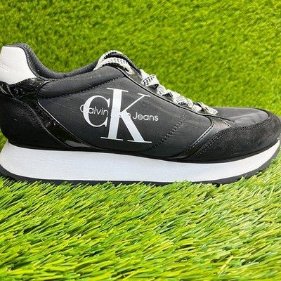 Calvin Klein Cayle Womens Size 7 Black White Athletic Running Shoes Sneakers