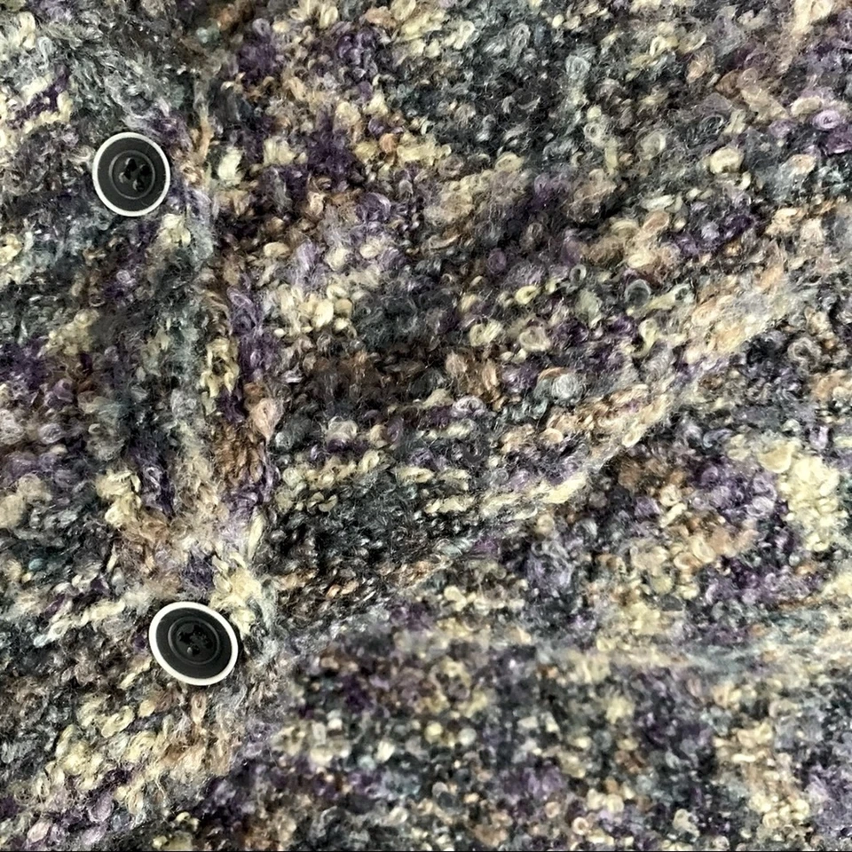 Cárdigan de punto con flecos vintage Nomadic Traders suéter botón delantero M mediano Foto 4 de 4