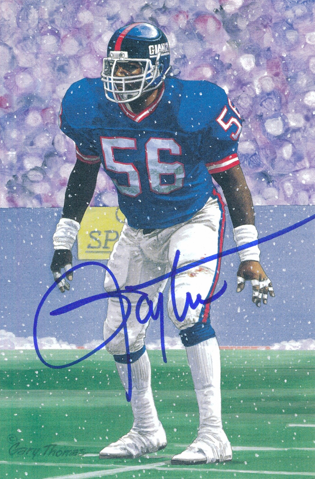 Lawrence Taylor Autographed Signed Giants 1999 GLAC/Goal Line Art Postcard PSA/DNA 186329 