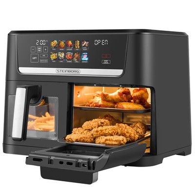 Doppel Heißluftfritteuse Air Fryer Dörrautomat Fritteuse Minibackofen Friteuse