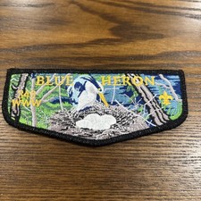 Blue Heron Lodge 349 S89 Black Mylar Fundraiser OA Flap TOUGH 100 Made