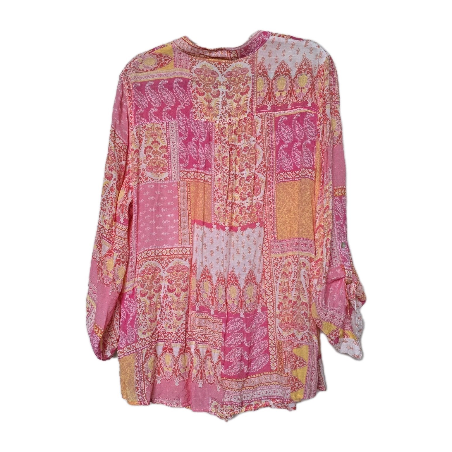 Ruby Rd Woman Boho Patchwork Button Front Blouse … - image 5