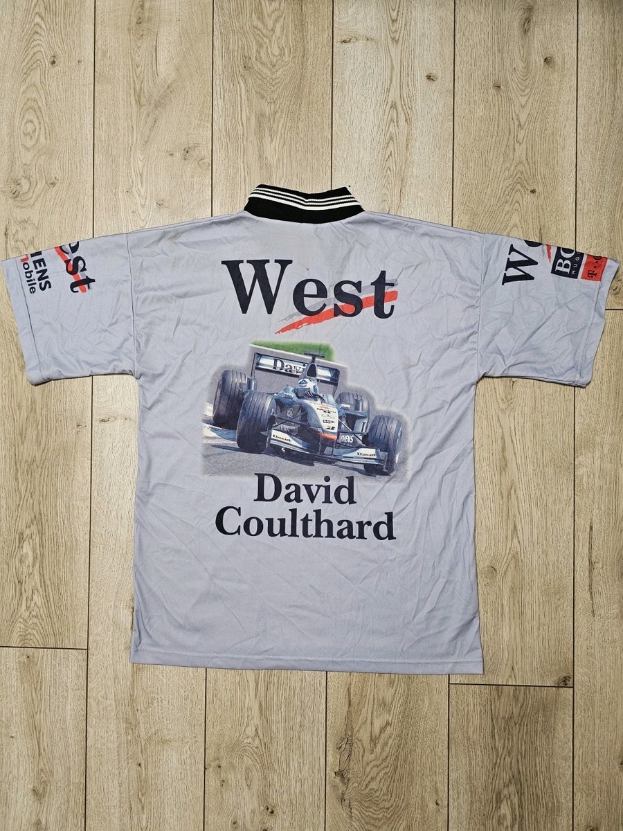 MERCEDES BENZ WEST VINTAGE RACING SHIRT FORMULA 1 COULTHARD JERSEY