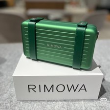 Rimowa Green Aluminum Personal Clutch Crossbody Bag