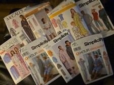 Lot of 8 Sleepwear Sewing Patterns McCalls Si...