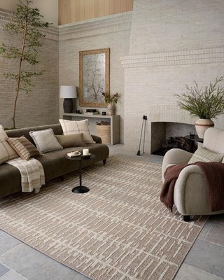 Amber Lewis Bexley Collection BEX-02 Taupe/Natural 5'-0'' x 7'-6'' Area Rug