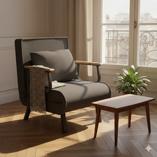 Canapé Convertible Petit Divan-Lit avec Coussins