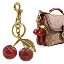 Cherry Bag Charm for Purses Exquisite and Creative Handbag Keychain Accessory