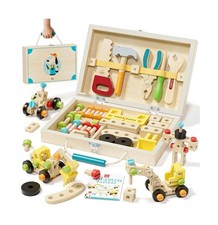 Lehoo Castle Kids Tool Set with Toolbox, Wooden Toys for 3 4 5 Year... Fast Ship