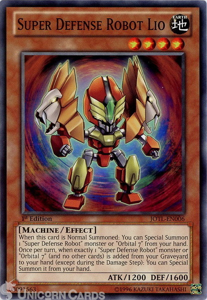JOTL-EN006 Super Defense Robot Lio Common 1st Edition Mint Yu-Gi-Oh! Card