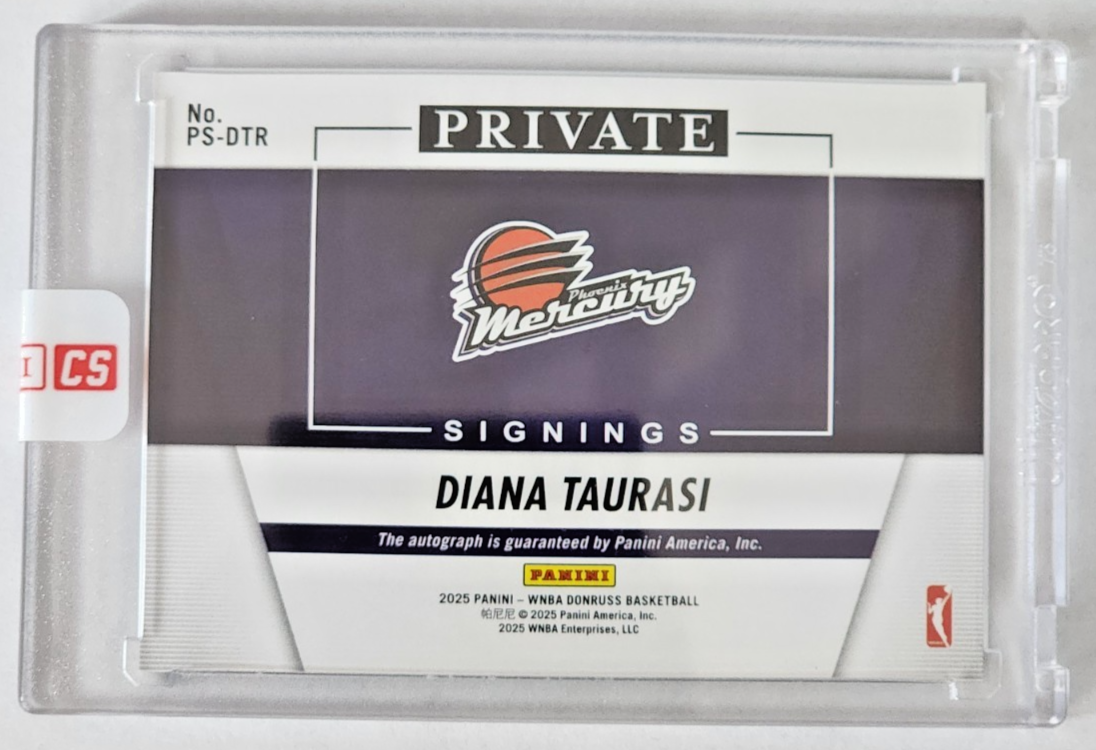 2025 Panini WNBA Donruss - Diana Taurasi - Private Signings - ON