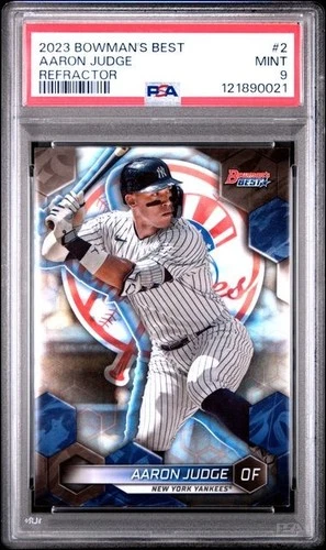 2023 Bowman's Best Aaron Judge #2 Refractor 🔥PSA 9🔥 YANKEES SP