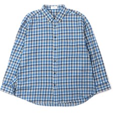 CELINE 2C486354M Men's Shirt Loose Checked Cotton Long Sleeve Blue 41 Japan