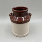 Vintage McCoy Pottery Brown and Cream Small Stoneware Canister 5inch