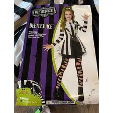 Spirit Halloween Beetlejuice Costume Child XL 14-16 Girls Movie Cosplay Horror