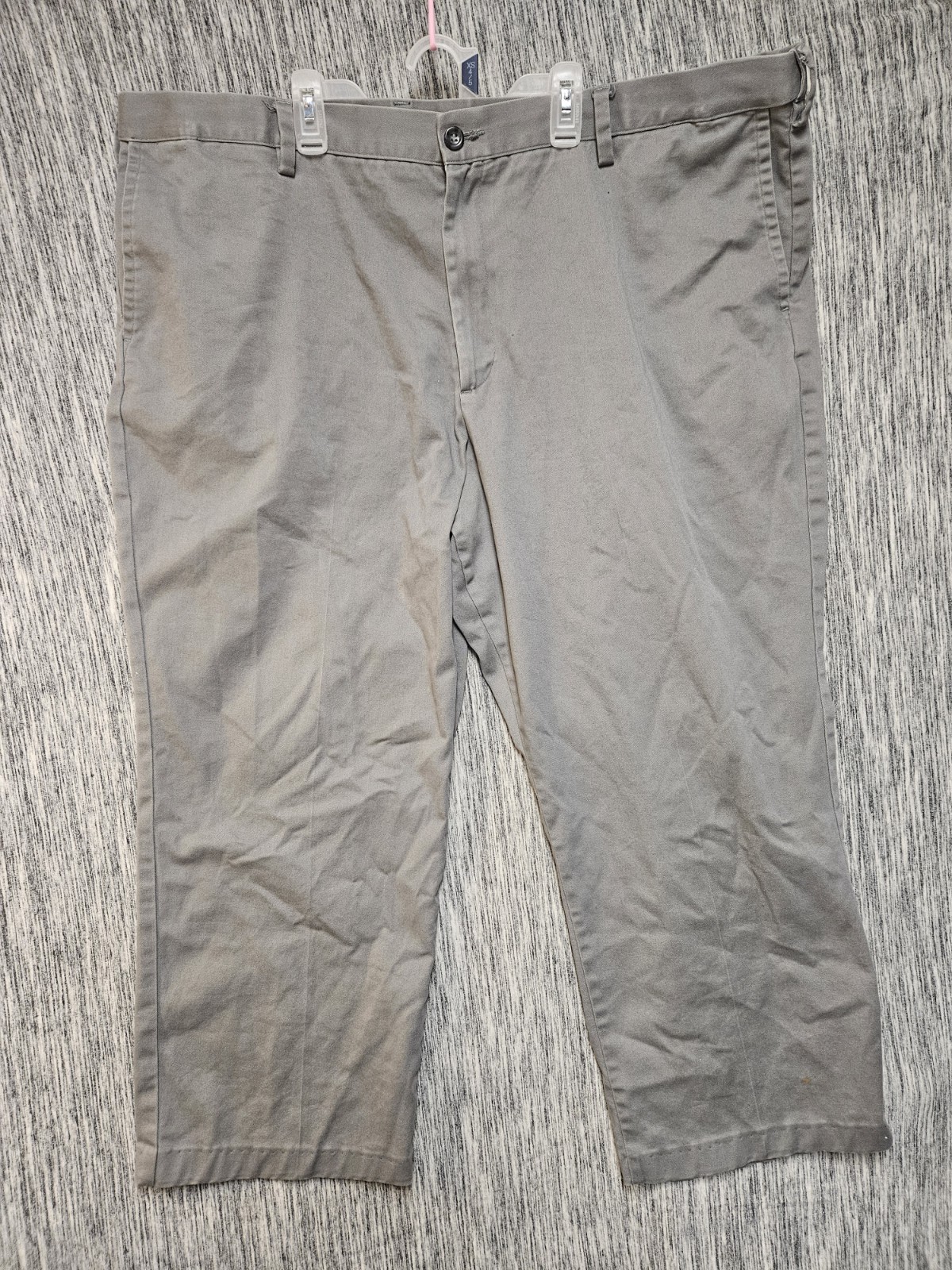 Men's Gray DockERS Chino Pants 48x30 Relaxed Fit