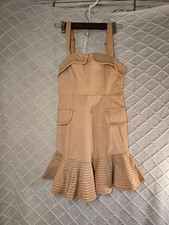 Women's Unbranded Beige Mini Dress with Ruffle Hem Size S