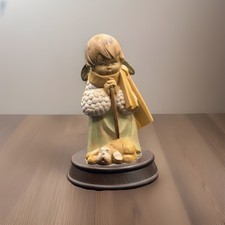 Vintage Music Box. Depose Roman Fontanini Angel Shepard Puppy Dog Italy 1988 #BB