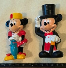 Mickie Mouse Minnie Mouse Plastic Figures in Formal Wear, by Tootsietoy