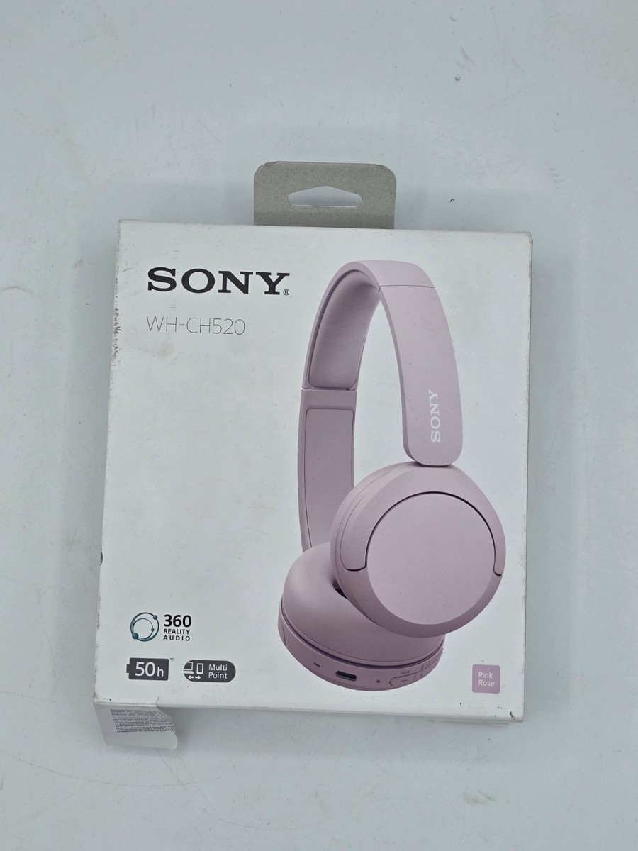 Sony WH-CH520 Over Ear Wireless Bluetooth Headphones Pink - WH