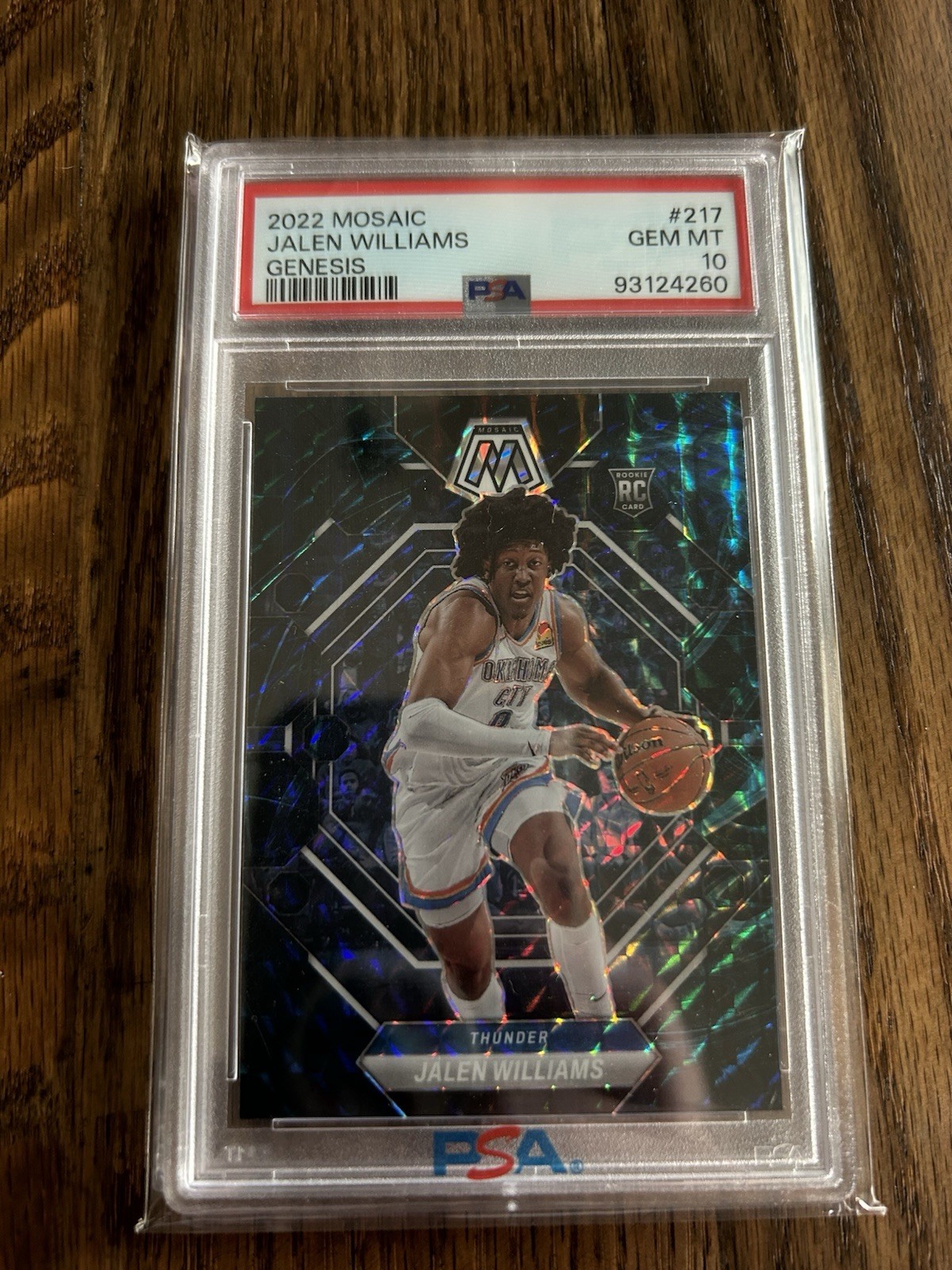 2022-23 Panini Mosaic Rookies Jalen Williams Genesis PSA 10