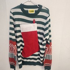 Tipsy Elves Stocking Stuffer Ugly Christmas Party Sweater Sz Large Festive P292