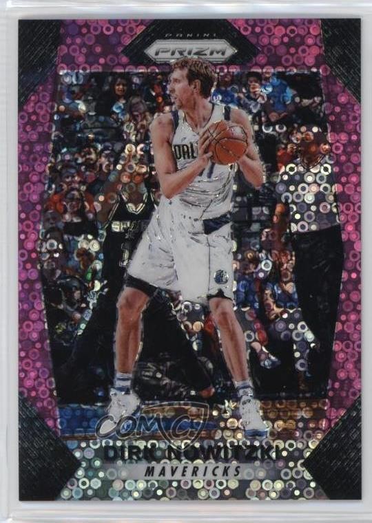 2017-18 Panini Prizm Fast Break Pink Prizm /50 Dirk Nowitzki #91 HOF