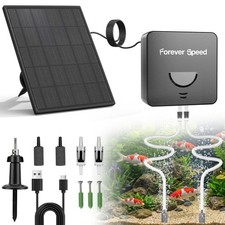 Solar Sauerstoffpumpe Solar Teichbel&uuml;fter mit 2200mAh Akku Aquarium Luftpumpe