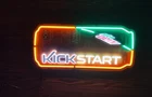 Scarce Vintage KICK START Mountain Dew Light Up Neon Style Sign STORE DISPLAY