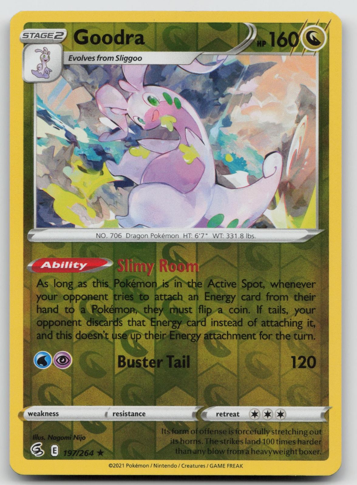 Goodra 197/264 Reverse Holo LP Fusion Strike Pokemon